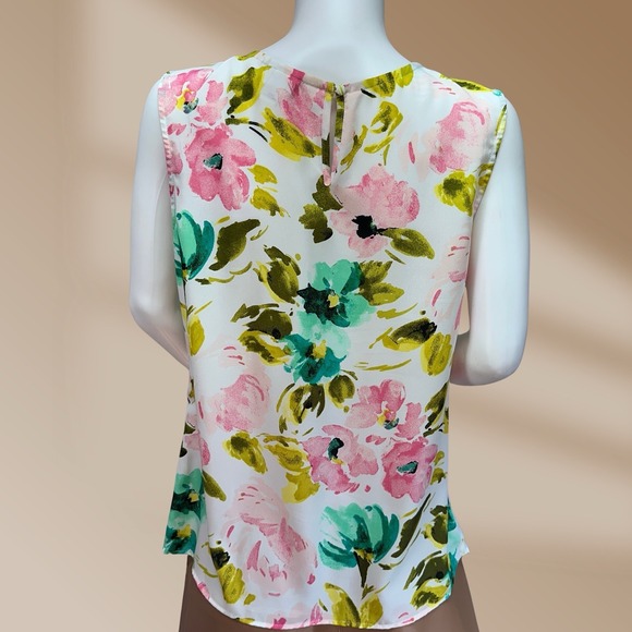 Merona Women's Set of 2 Floral Tops Yellow & White Size Medium NWOT - Picture 7 of 7